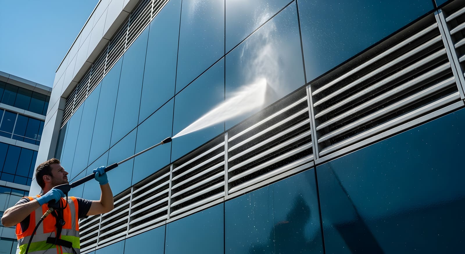 Commercial power washing